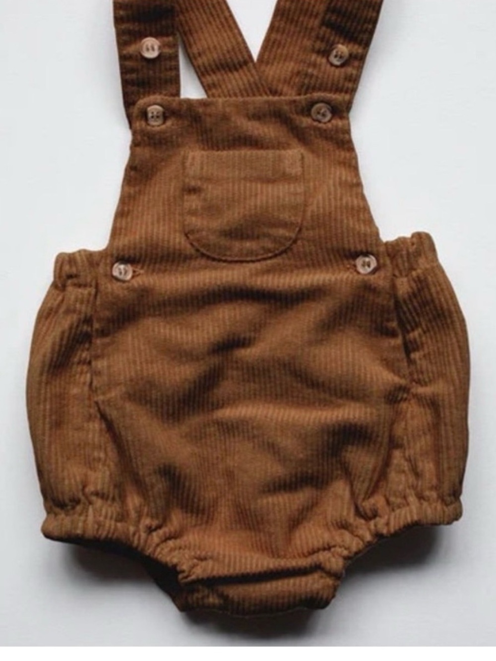 The Simple Folk Corduroy Overall Romper Rust Brown 3-4y NWT